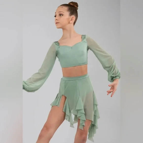 Weissmans “Honest” Light Green Lyrical Dance Costume - Picture 2 of 4